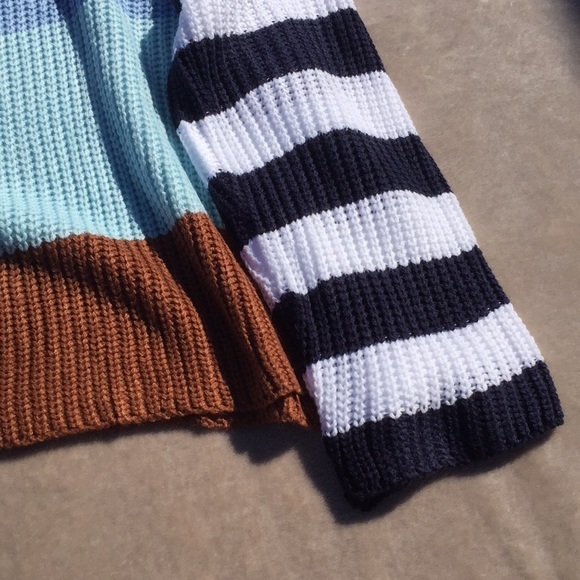 Colorblock Acrylic Sweater, Size Small - Picture 4 of 8